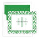 Damask Border Monogram Folded Note Cards Image 9 of 10